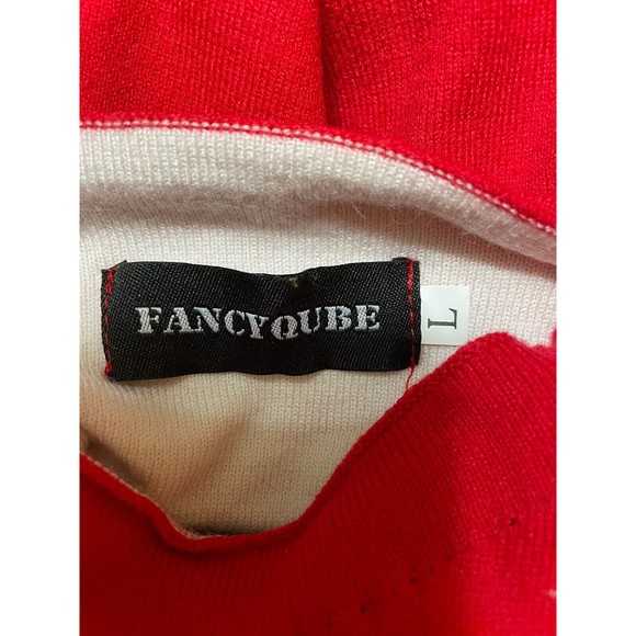 Fancycube Holiday Christmas Sweater Reindeer Pattern Size L - Picture 3 of 5